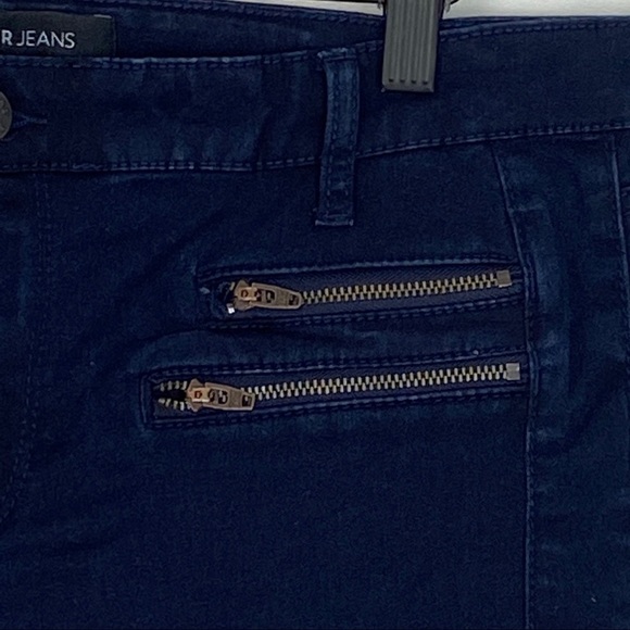 R Jeans Jeans Womens 31P Dark Wash Skinny Stretchy Faux Zip Pockets Side Panels - Picture 3 of 8